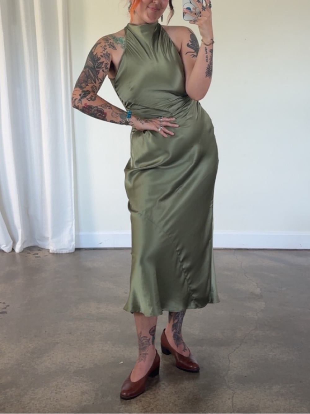 Reformation Cassette Silk Dress